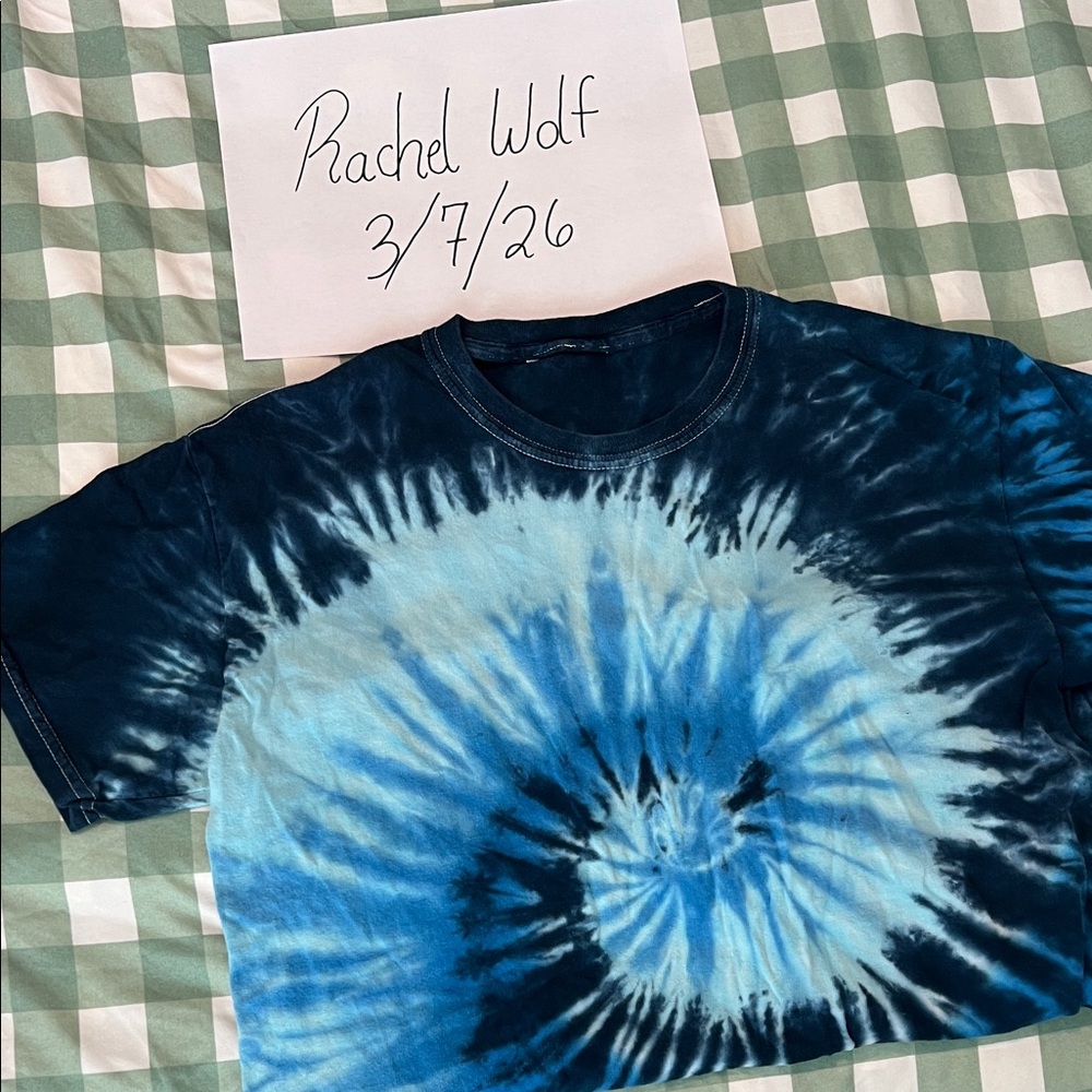 Blue tie-dye tee